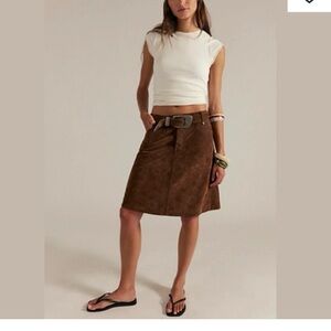 We The Free Suzy Suede Midi Skirt